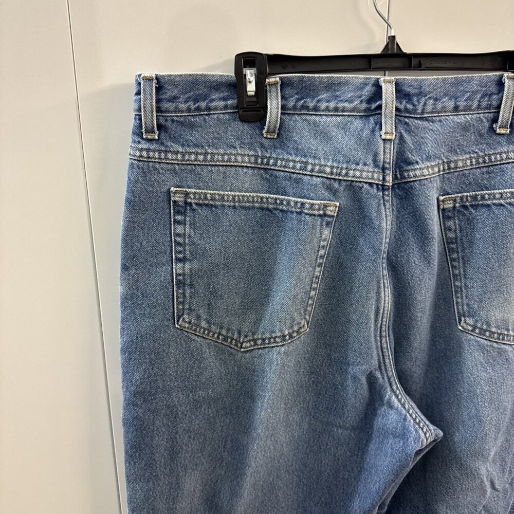 LL Bean Men's 40x30 Double Relaxed Fit Fleece Lined Blue Jeans Vintage (N8) - Picture 11 of 15